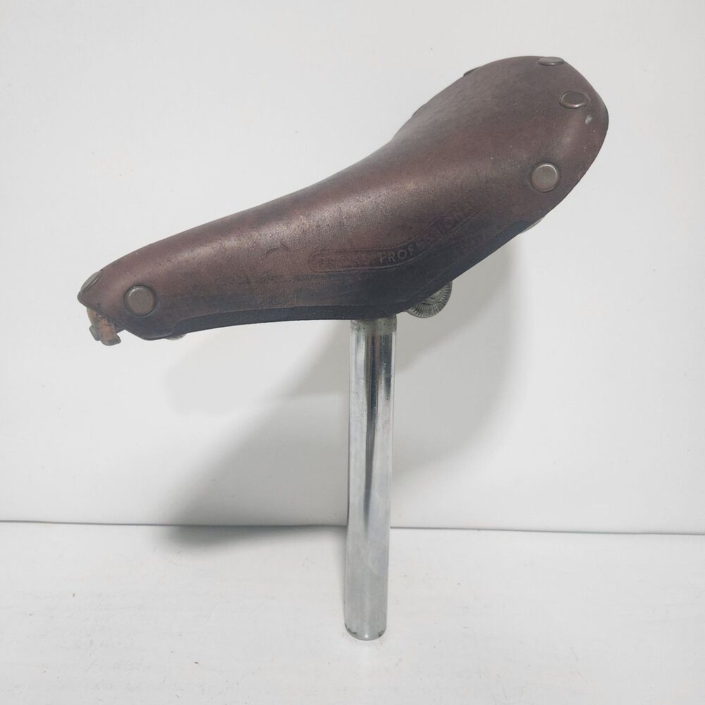 Brooks Professional Saddle Copper Rivets of England & Schwinn Le Tour Bike Post